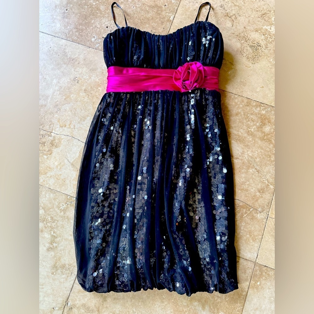 Jody Christopher girls strapless sequin dress excellent condition size 3 - Picture 2 of 11